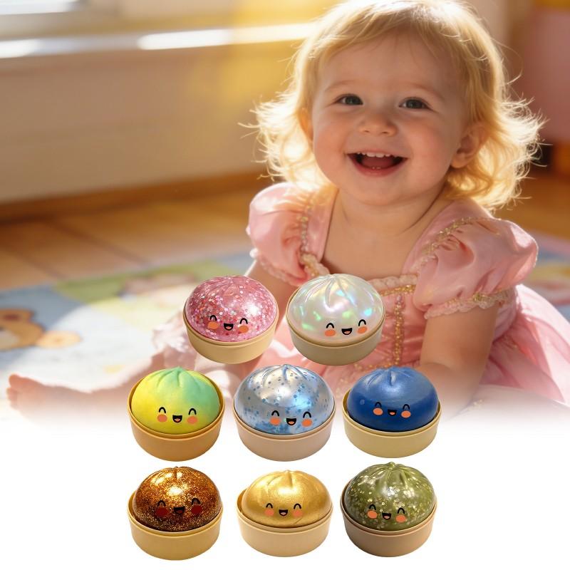 Jouets Glitter Boulette Squishy Anti-stress Amusant Pincer Presser Balle Souple Fidget Relax Modelage Populaire Cadeaux Enfants