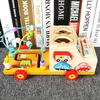 Tracteur en Bois Multifonctionnel avec Perles Éducation Précoce pour Tout-Petits Puzzle Bébé Appariement de Formes Opération Numérique Déambulateur