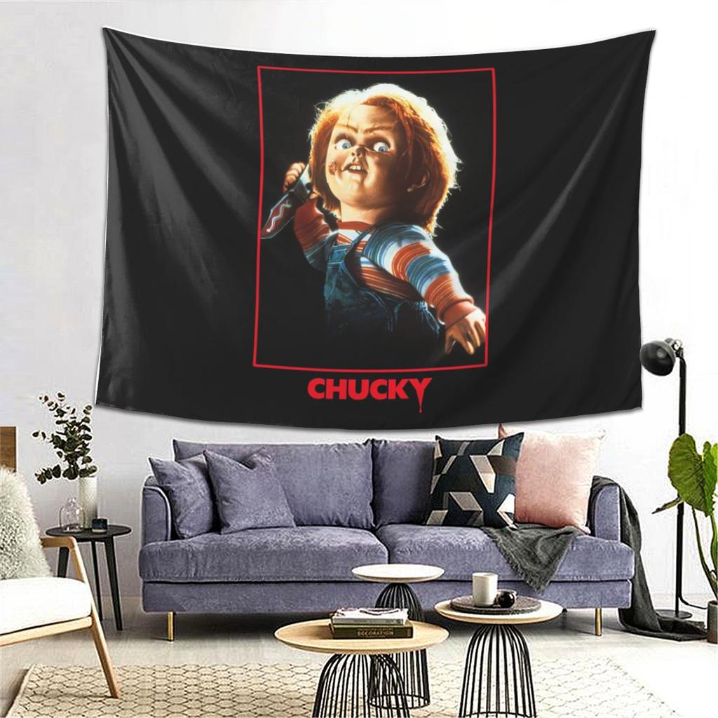 Good Guys Childs Play Chucky Tapestry Wall Hanging Aesthetic Home Decoration Tapestries for Dorm Room