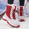 Damen Mid-Calf Fleecegefütterte Wasserdichte Schneestiefel - Rutschfeste Dicksohlige Winter Skischuhe