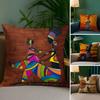 Abstract Painting African Living Pillow Case Anti-dustmite Invisible Zipper Sofa Bed