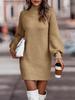 2024 Autumn/Winter Women's Long Sleeve Knit Sweater Dress