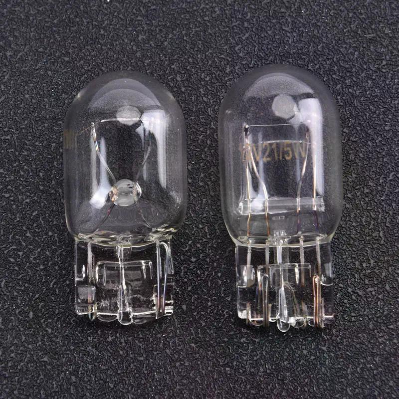 2pcs T20 7443 7440 Signal Light W21/5W 3800K Halogen Bulb Clear Glass Daytime Running Lights Turn Stop Brake Tail Bulb DRL Bulbs
