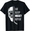 Personality Eat Sleep Hockey Repeat Christmas for Teen Adult Hockey TShirt Cool Trending Unisexs Graphic Tshirts Casual Allmatch