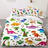 Home Textiles Three-Piece Color Dinosaur Cartoon Digital Printing Quilt Pillowcase Bedding