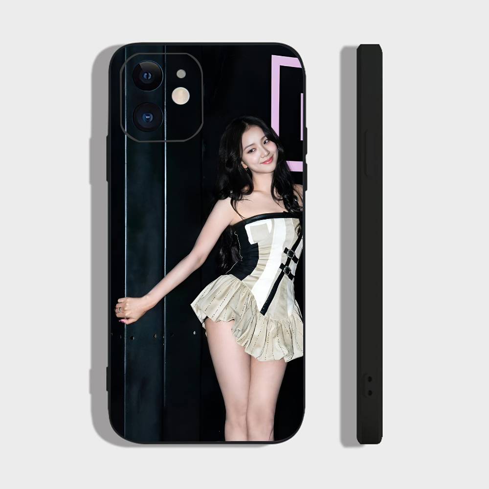 Funda de Teléfono Sexy Girl J-jisoo-s Para IPhone 17 Air 16 15 14 13 Pro Max 11 12 Cubierta de Silicona Negra