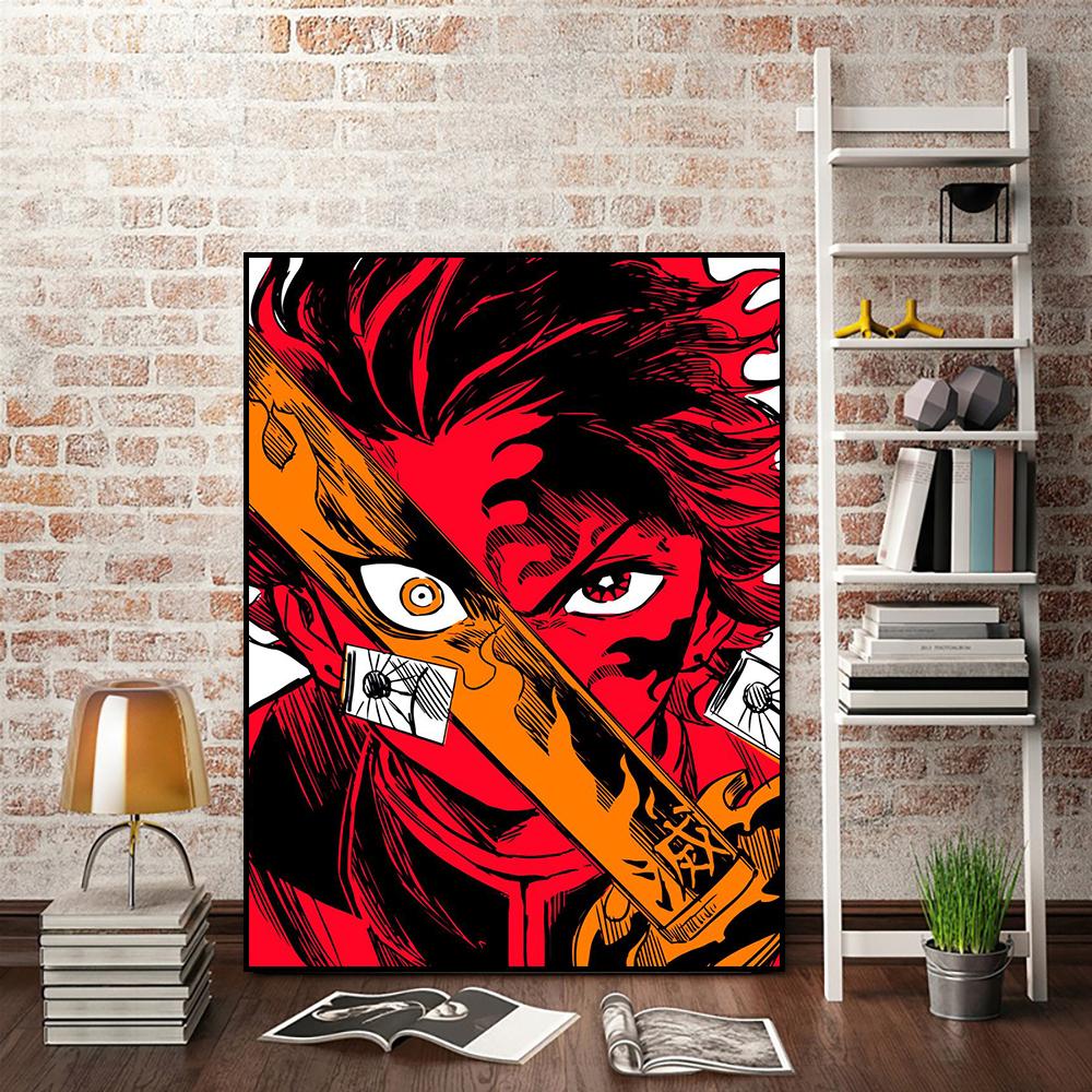 Demon Slayer Anime Poster Kamado Tanjirou Decoration Mural Agatsuma Zenitsu Decorative Painting Wall Art Picture Home Decor Gift No Frame