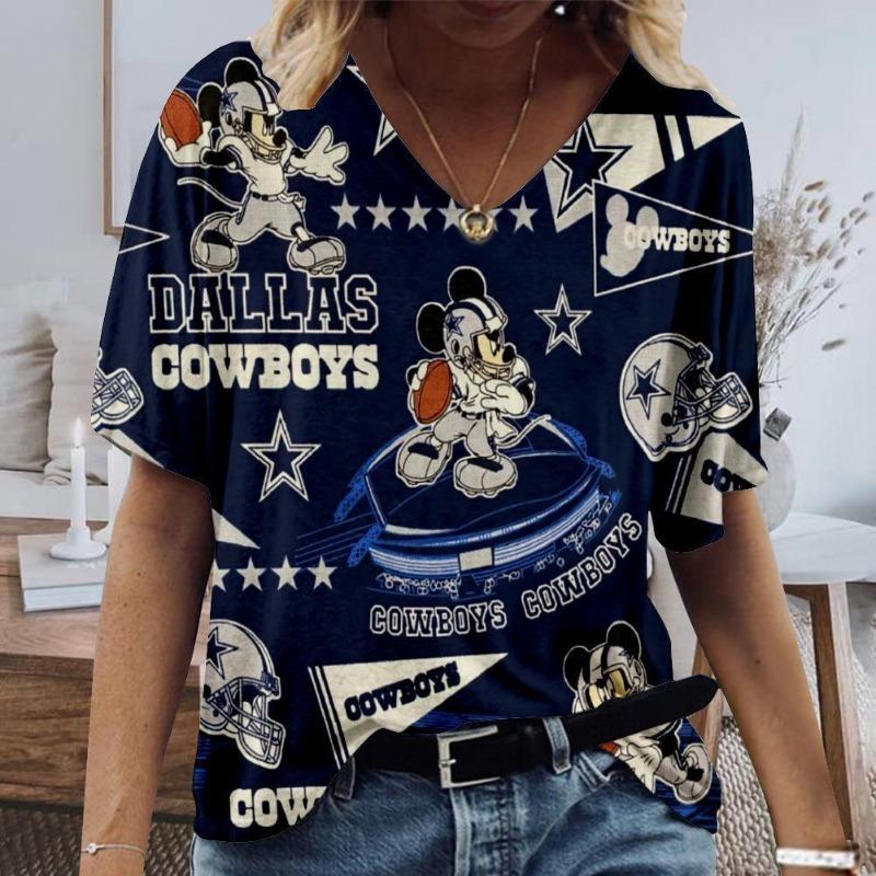 Women's V-neck T-shirt 3D Digital Printing Fashion Trend Printed Short Sleeved Casual Breathable Clothes Shirt