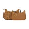 Sac bandoulière en cuir avec chaîne et monogramme signature pour un usage quotidien décontracté et les sorties en soirée