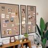 Panneau autocollant mural en feutre: Style liège, sans perçage, Présentoir photo et Tableau d'affichage pour la décoration du salon