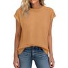 Women's Fashion Versatile Round Neck Knitted Short Sleeve Top