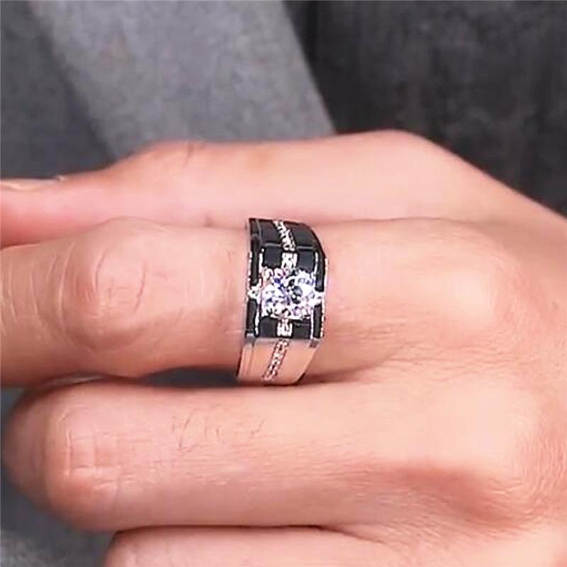 Men’s Fashion Statement Ring - Domineering Diamond Engagement Band
