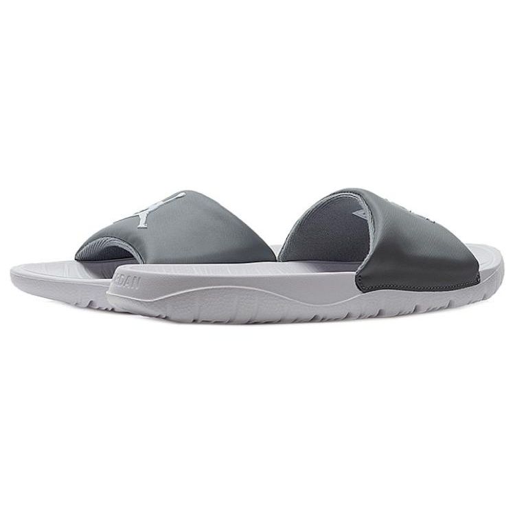 Jordan Soft Sole Sports Rubber Slide Sandals Men Footwear Silver White AR6374-012