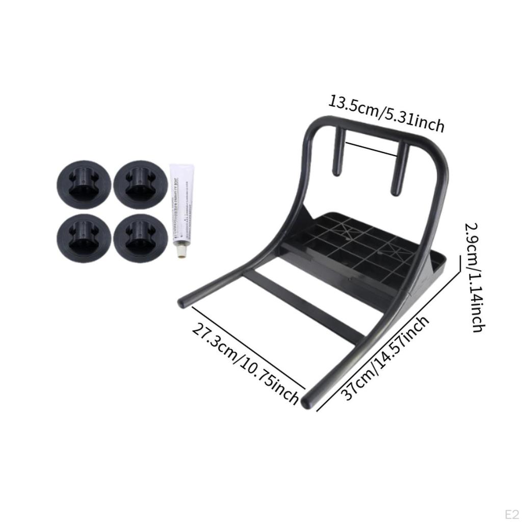 Boat Motor Mount Bracket with 4Pcs Buckles, High Performance Holder Set for Ship Rubber Dinghy
