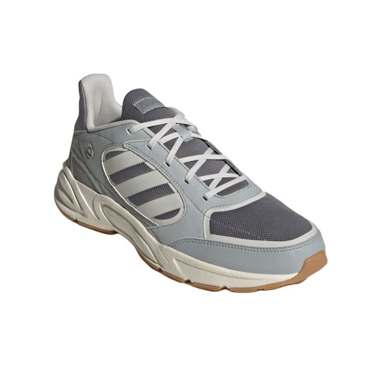 adidas Neo 90S Valasion Retro Mesh Leather Cushioning Non-Slip Wear-Resistant Breathable Low-Top Casual Running Shoes Unisex Sneaker Gray HP6767