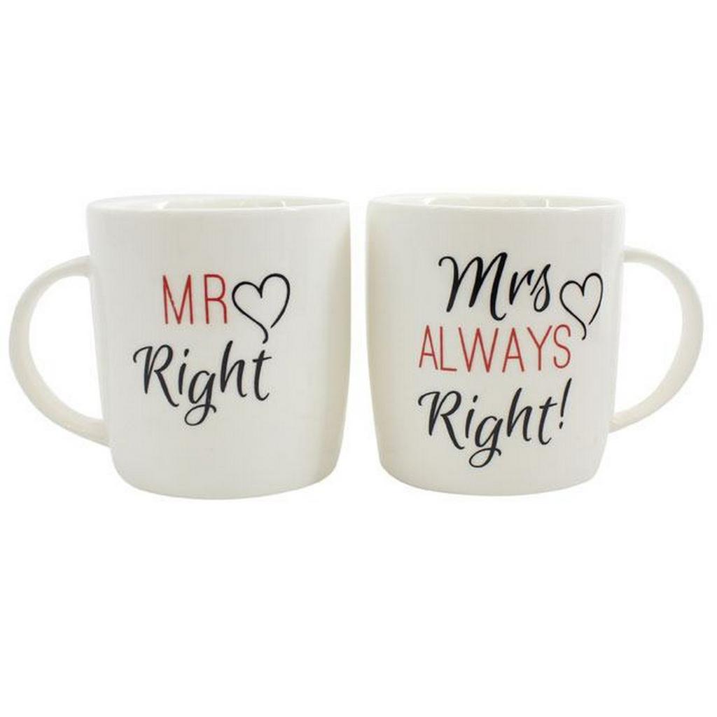 Something Different Taza Sr. Perfecto/Sra. Siempre Perfecta Juego de Tazas de Cerámica en Caja