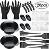 Professional Hair Dye Kit - 20 Piece Set with Brush, Bowls, Gloves for Easy Home Coloring & Salon Quality Results