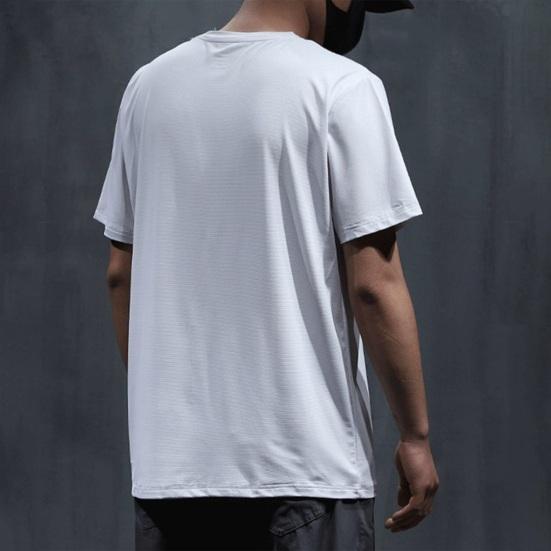 Ανδρικό Καλοκαιρινό T-shirt Μονόχρωμο Παγομετάξι Λεπτό Διχτυωτό Γρήγορου Στεγνώματος Μεσαίου Μήκους Λαιμόκοψη Ο Κοντομάνικο Μαλακό Διαπνέον Πουλόβερ Αθλητικό Casual