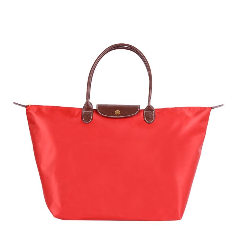 New Nylon Beach Tote Bag Fashion Womens Handbag Tote Oxford Shoulder Bags Female Waterproof Dumplings Folding Shopping Bag 2024