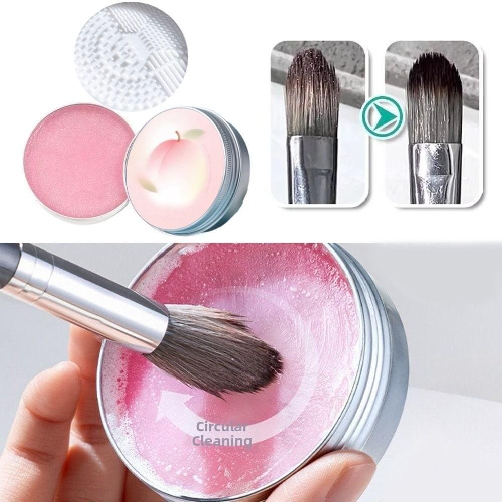 With Silicone Mat Makeup Brush Cleaner Soap Waterproof Washing Soap for Makeup Brushes & Sponges