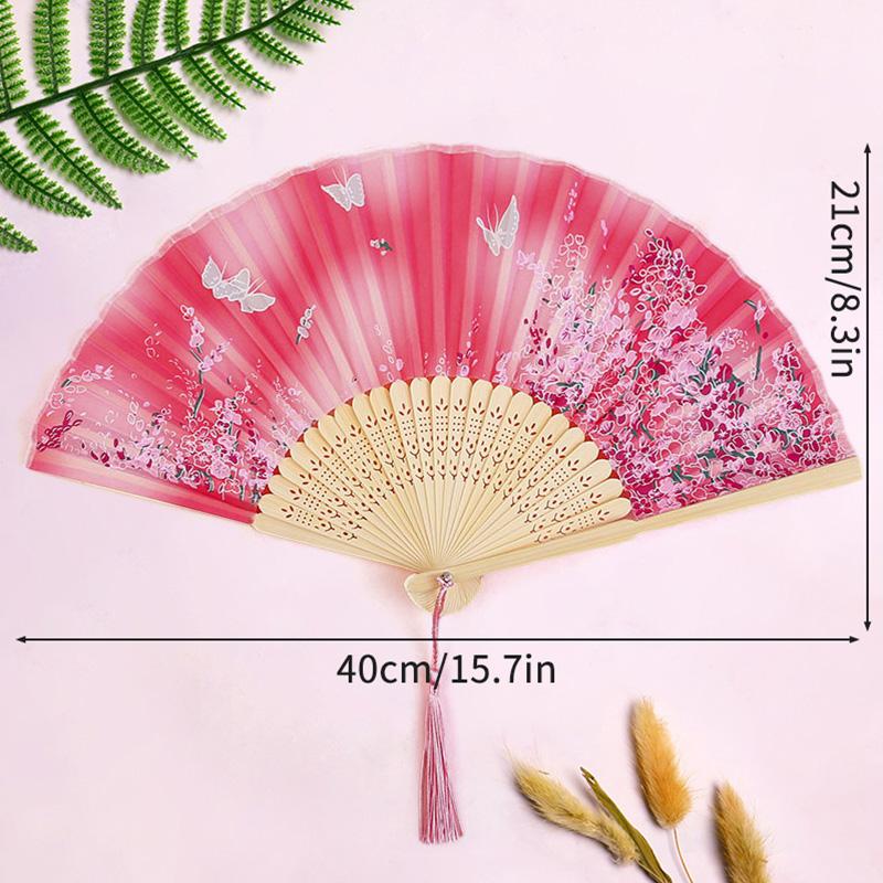 Chinese Retro Hand Fan Vintage Folding Fans Japanese Bamboo Fans Decorative Dancing Fan Photo Props Art Crafts Gifts Home Decor