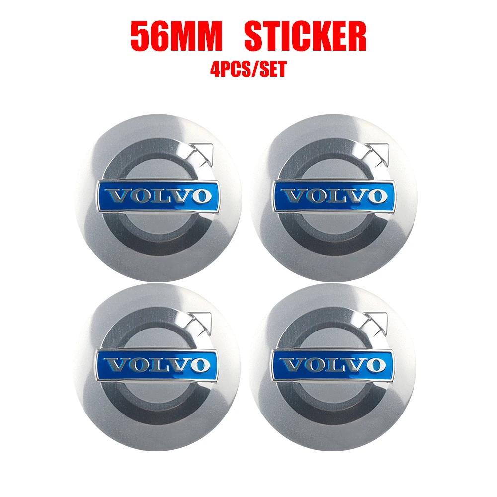För Volvo För Volvo Xc60 Xc90 V40 V60 S60 V50 V90 S80 C40 XC40 V70 XC70 C30 C70 4st 56mm Bilmärke Navkapsel Klistermärke BO7