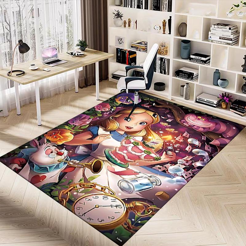 1PC Alice in Wonderland Carpet Ultra Soft, Thick & Absorbent, Non Slip Machine Washable Mat for Entryway
