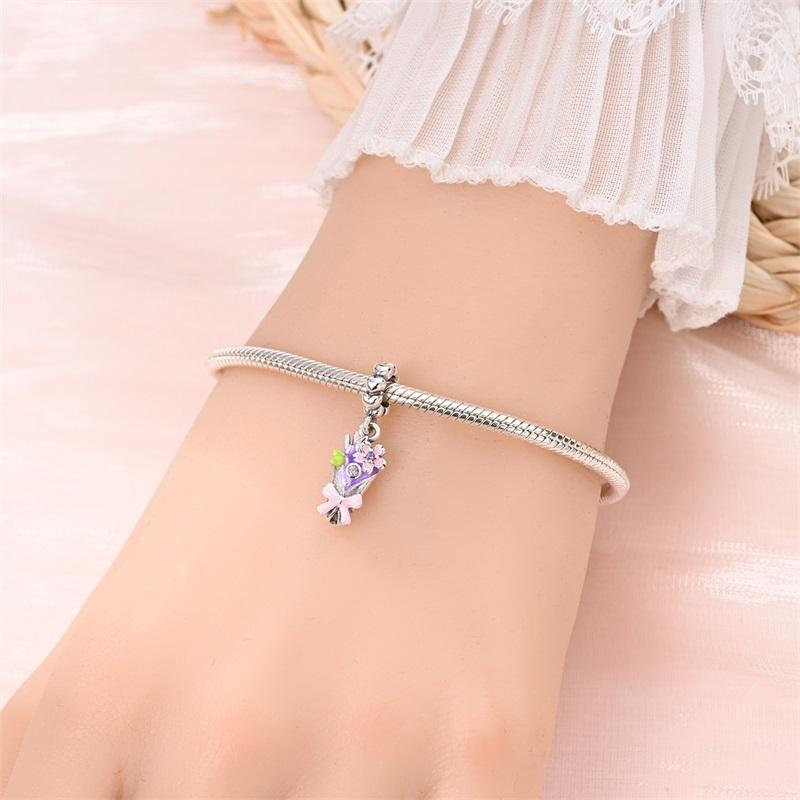 Brand New Arrivals Copper Metal Plated Sweet Candy Cup Cake Dangle Charm Bead Component Compatible With Authentic Original Bracelet High Quality Fine