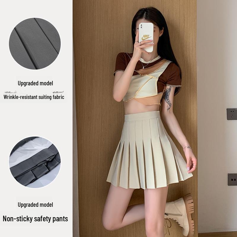 JK Faltenrock mit hoher Taille Schwarz: Sexy & Anti-Falten Sommer-Stil für Frauen