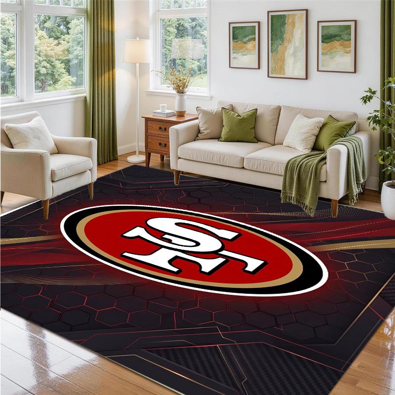 Dizajn San Francisco 49ers Křišťálový zamatový koberec Mäkká dekoratívna podložka do spálne Vstup