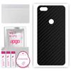 apgo Protective Skin Sticker for the Back Compatible with Alcatel 1v (2019), Wrap Film, Foil, Vinyl - Pattern Carbon Black
