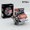 478 deler Motorisert Mekanisk V8 Motor Byggesett Technic Modellbil Deler Samlersett Julegave Til Menn Gutter