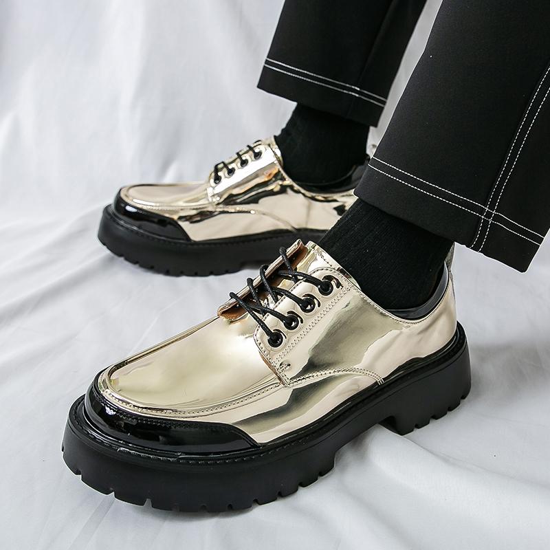 Fashion Fashionable Thick Soled Men Leather Oxford Shoes Classic British Style Leather Casual Shoes High-quality Men Urban Elegant Shoes