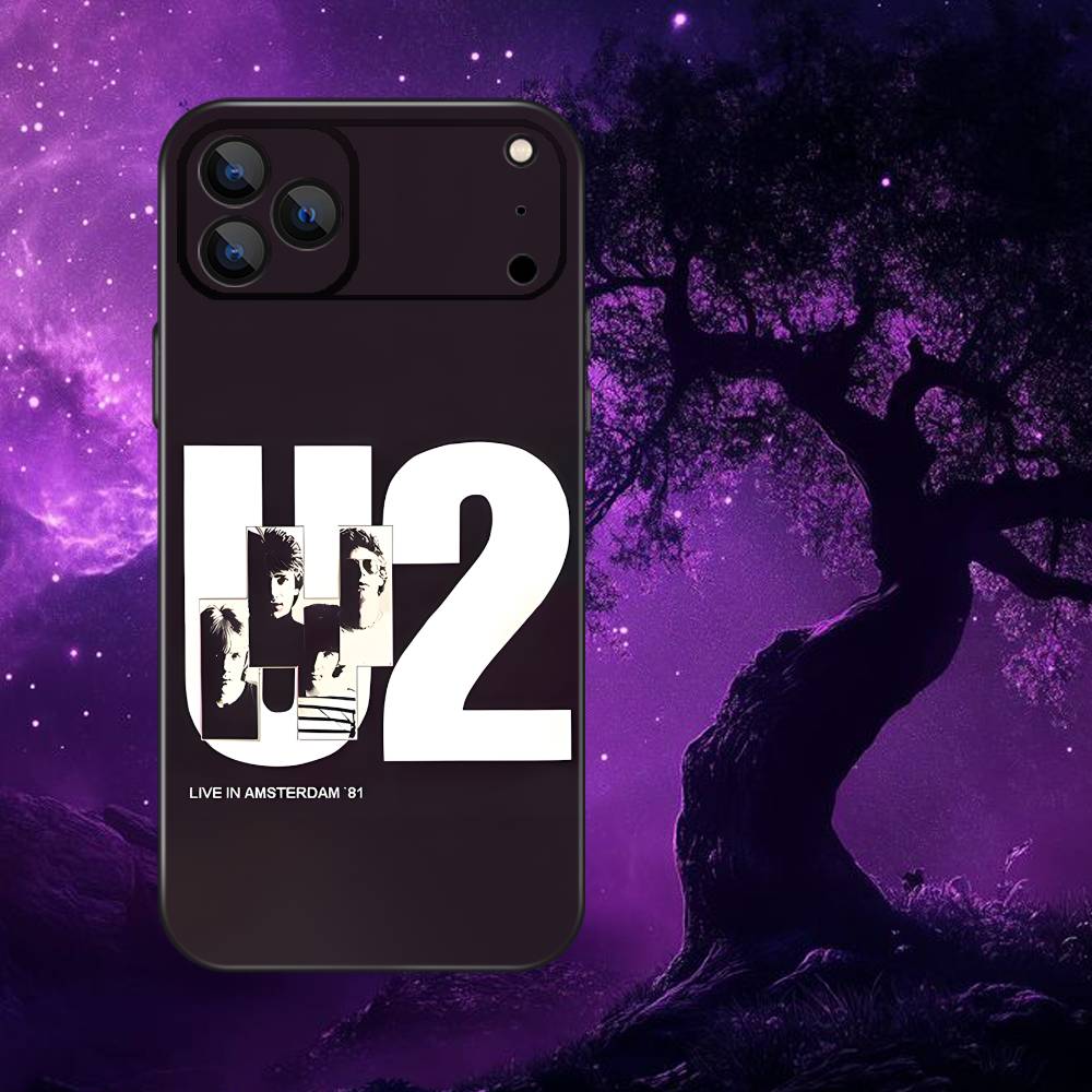 Coque de téléphone Band U2 Pop Pour iPhone 17,16,15,14,13,12,Pro,Max,Plus,E,SE4,Air,Mini Boîte Souple Noire