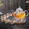 Heat-Resistant Glass Flower Tea Set