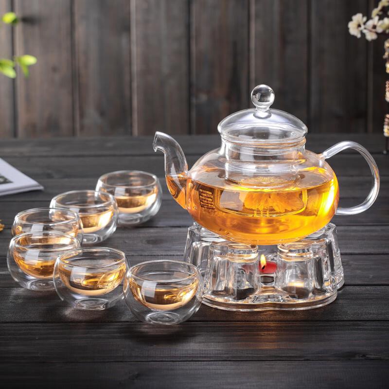 Heat-Resistant Glass Flower Tea Set