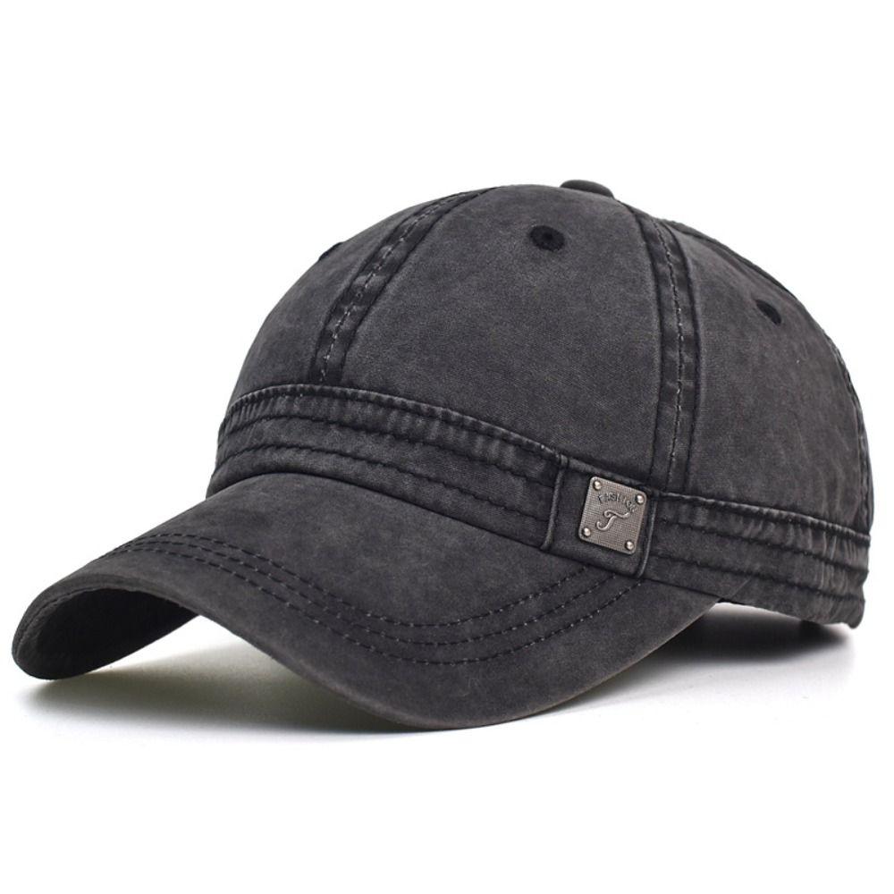 Casual Wash Cotton Baseball Caps Adjustable Sun Protection Vintage Dad Hat Trucker Style Visors for Women Men Couple
