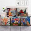 Flag Symbolizing The Bald Eagle In The United States Digital Printing Short Plush Pillow Covers For Sofa Office Cushion Cover