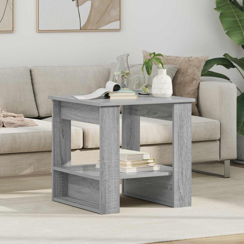 Coffee Table Sonoma Grey 51 X 50 X 50 Cm Engineered Wood