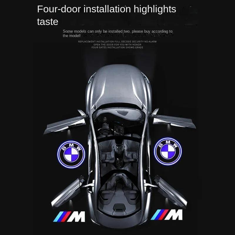 2Pcs Led Car Door Welcome Light HD Laser Projector Lamp For Bmw M Performance M2 M3 M4 M5 M6 E46 E90 E60 F10 F30 E39 E36 F20 E87