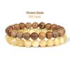 2Pcs/Set Bracelets For Women Natural Stone Bracelet Set Agates 8mm Beads Bangle Turquois Crystal Bracelet Men Jewelry Healing