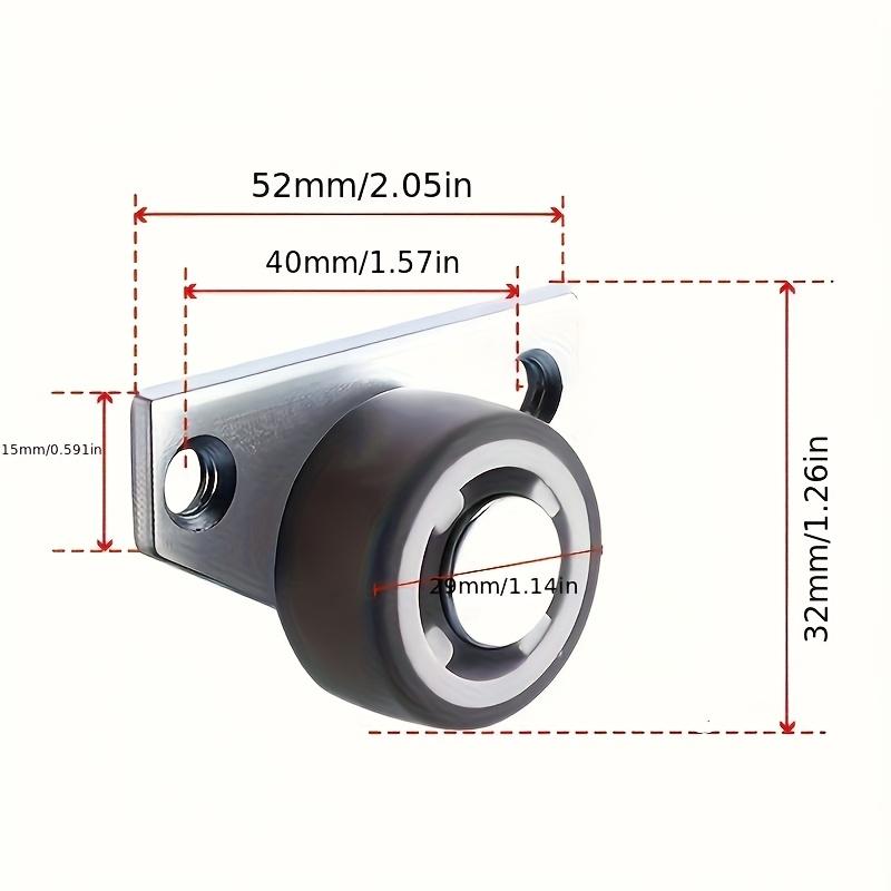 12Pcs (Includes 4 Silent Wheels + 8 Screws) Furniture Drawer Casters, Durable, Silent, And Smooth 1.25inch Side-Mounted Silent Wheels, Metal Surface