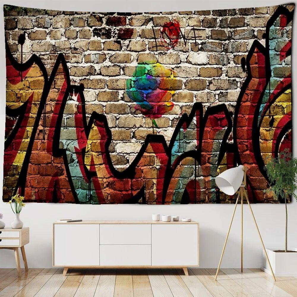 Wall Street Graffiti Carpet Tapestry