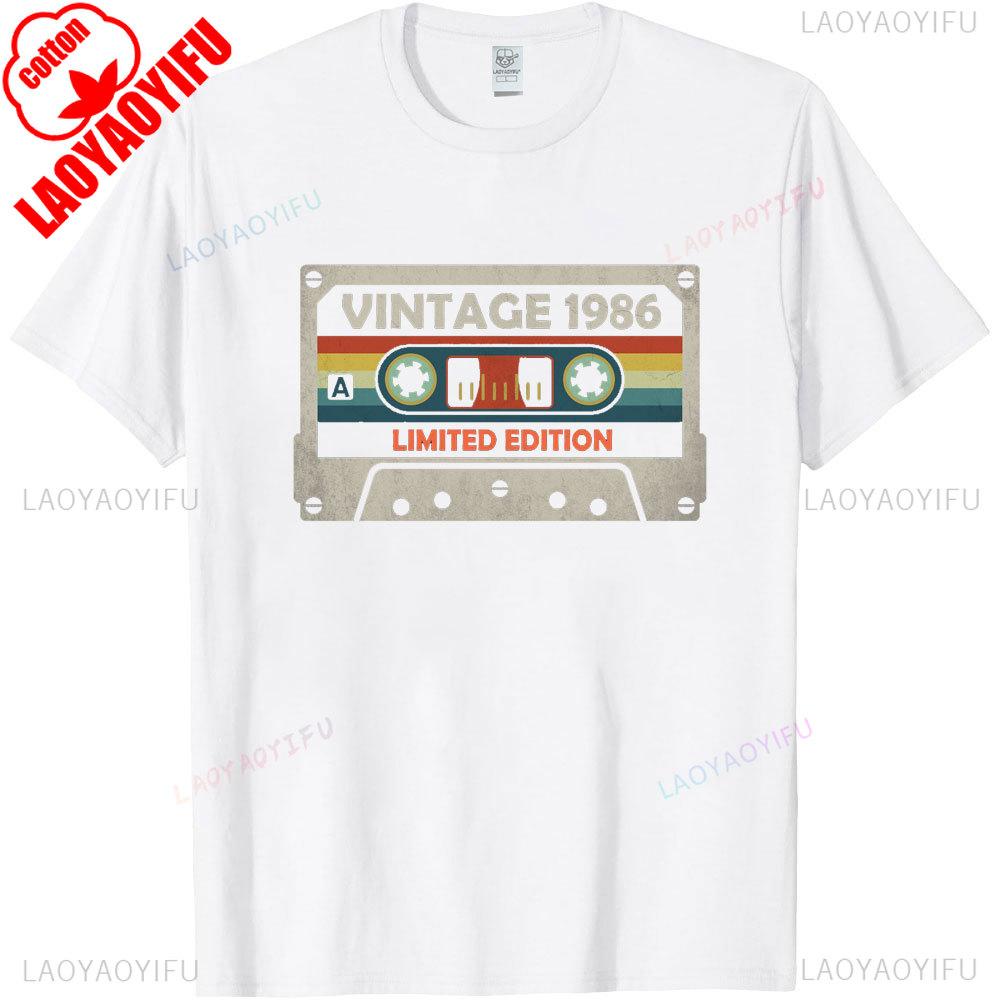 Vintage Made In 1986 40th Birthday 40 Years Old TShirts Summer Graphic Cotton Streetwear ShortSleeve Gifts Tee Men Tops