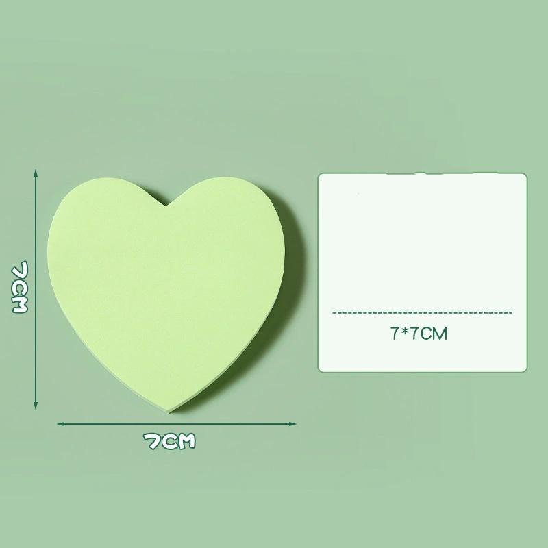 50pcs/set Creative Love Post-it Notes for Elementary School Students, Junior High School Students, Heart-shaped Note Stickers