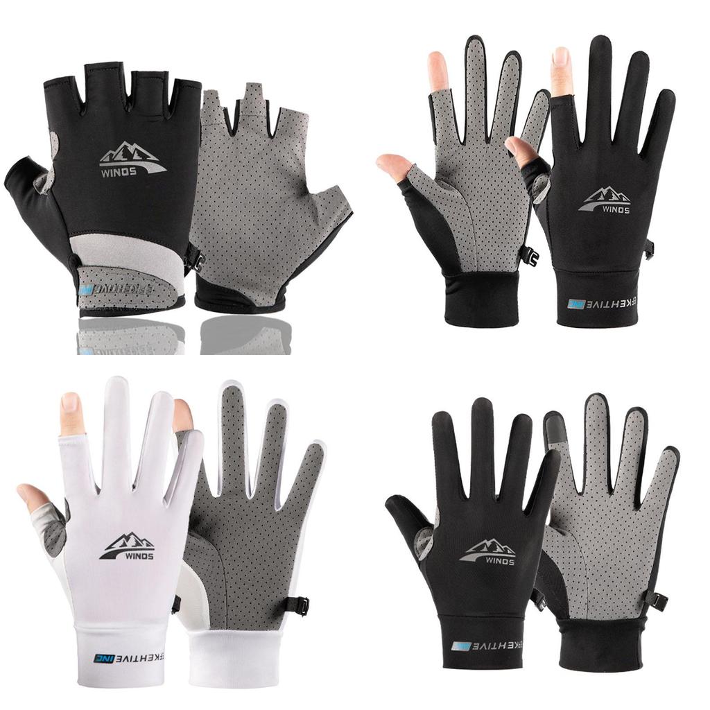 Cycling Gloves For Men Women With Touch Screen Breathable Ice Silk Ultra Thin Uv Protection For Outdoor Sports