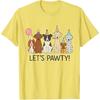 Let’s Pawty Cute Dogs Party Celebration T-Shirt