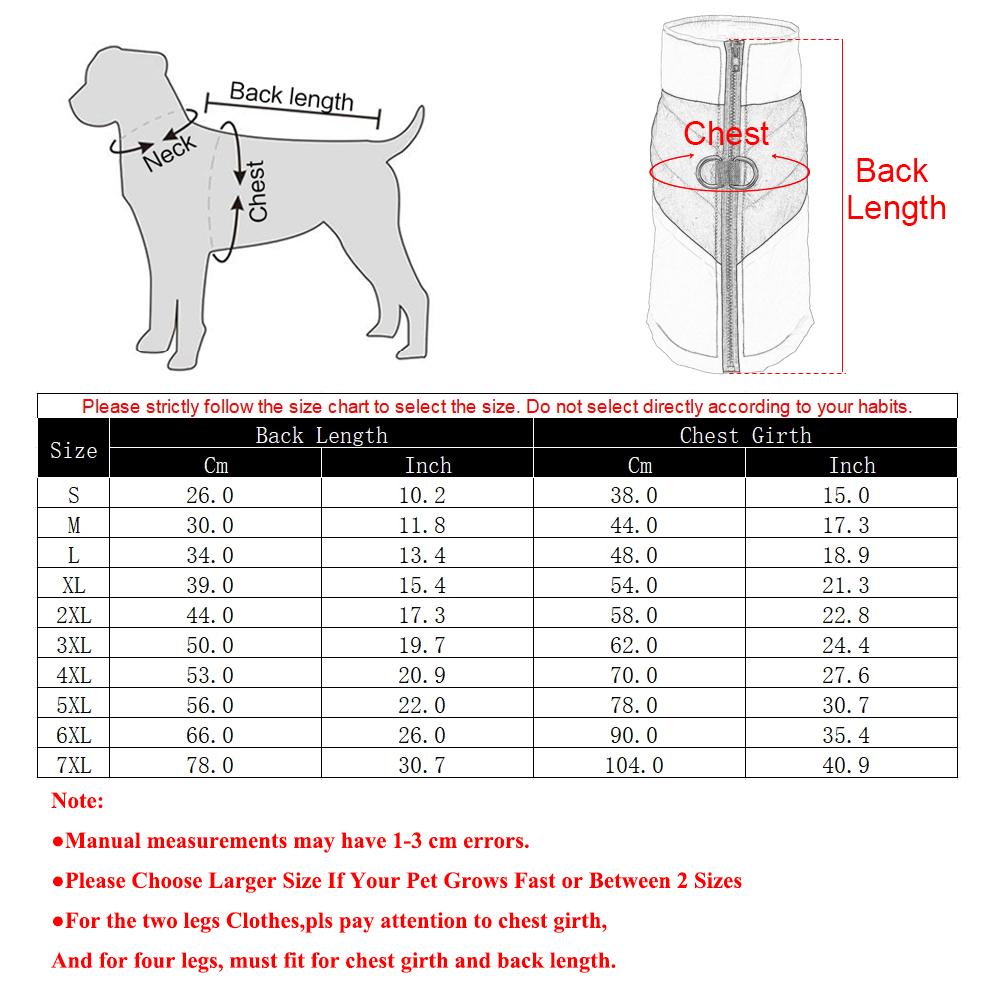Big Dog Jacket For Small Medium Large Dogs Cats Winter Warm Clothes Waterproof Coat Labrador Golden Retriever Pug Pet Outfits