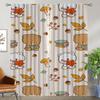 Rideaux de Cuisine 2 Pièces Ours Lait Maison Rideaux d'Intérieur pour Caméra Rideau Occultant Tulle pour Chambre Décoration d'Halloween