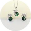 Minimally Designed Dolphin Necklace Earrings Zircon Jewelry Set European and American Fashion Two Piece Jewelry Set